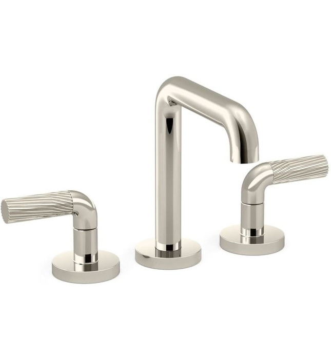 Vòi chậu rửa mặt 3 chân thân cao Nickel Kallista P40876-LV-BN