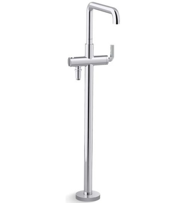 Vòi bồn tắm gắn sàn 1 lỗ nóng lạnh màu Nickel Kallista P40883-00-BN