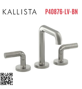 Vòi chậu rửa mặt 3 chân thân cao Nickel Kallista P40876-LV-BN