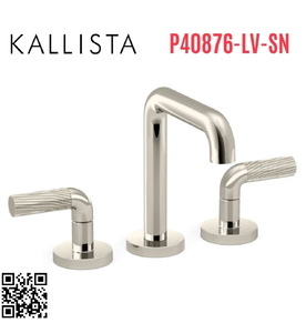 Vòi chậu rửa mặt 3 chân thân cao Nickel Kallista P40876-LV-SN