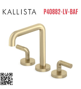 Vòi bồn tắm thân cao nóng lạnh vàng Kallista P40882-LV-BAF