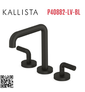 Vòi bồn tắm thân cao nóng lạnh đen Kallista P40882-LV-BL