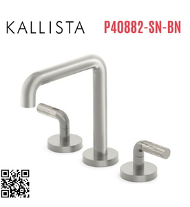 Vòi bồn tắm thân cao nóng lạnh Nickel Kallista P40882-SN-BN