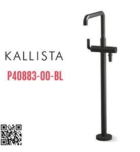 Vòi bồn tắm gắn sàn 1 lỗ nóng lạnh màu đen Kallista P40883-00-BL