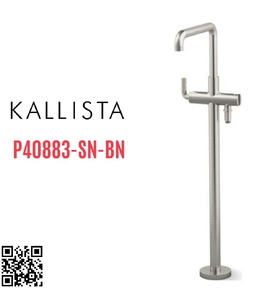 Vòi bồn tắm gắn sàn 1 lỗ nóng lạnh màu Nickel Kallista P40883-SN-BN