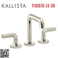 Vòi chậu rửa mặt 3 chân thân cao Nickel Kallista P40876-LV-SN