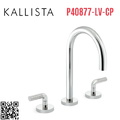Vòi chậu rửa mặt 3 chân cổ ngỗng Chrome Kallista P40877-LV-CP