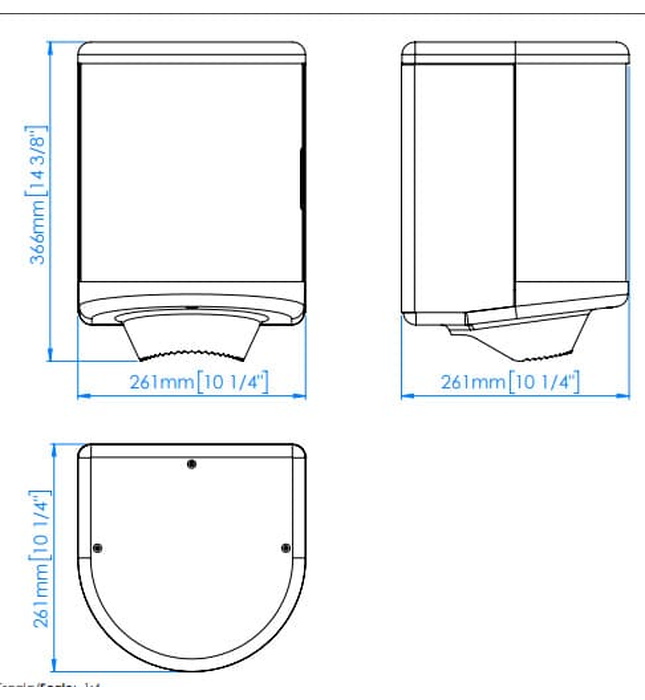 Hộp đựng túi vệ sinh làm bằng thép Mediclinics DBH100C