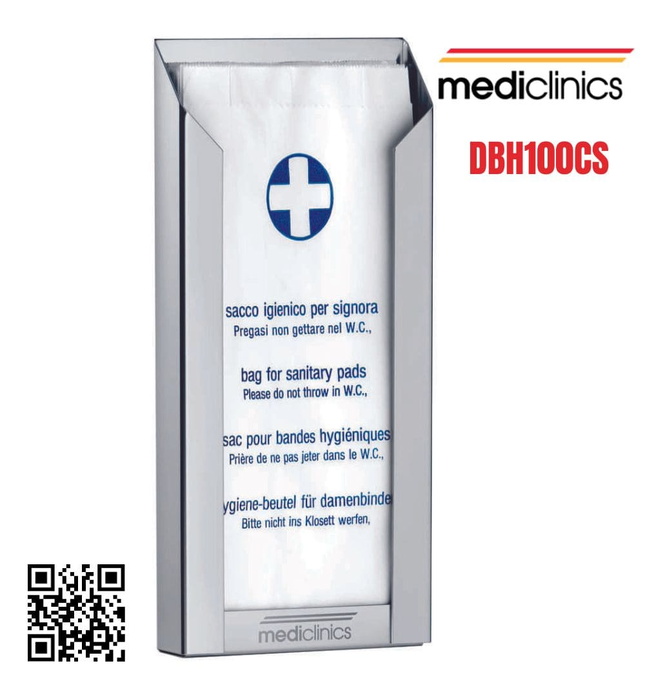 Hộp đựng túi vệ sinh làm bằng thép Mediclinics DBH100CS
