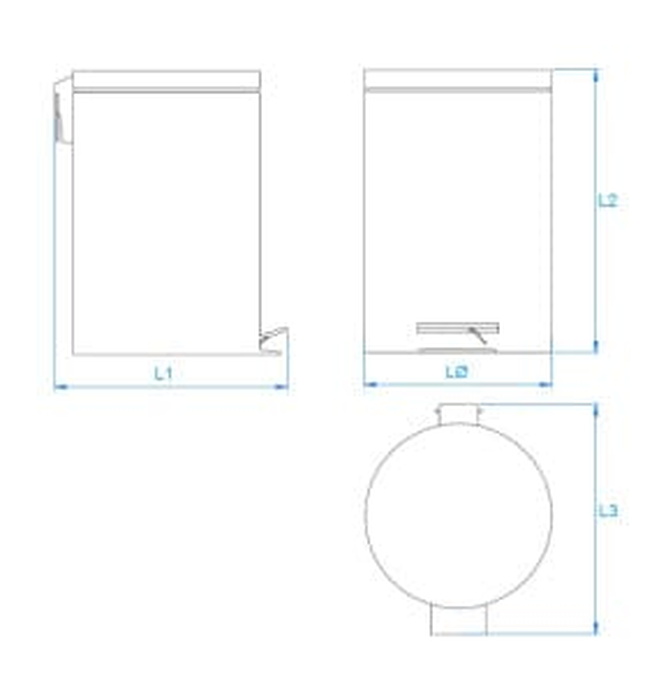 Thùng đựng rác thân tròn 3L Mediclinics PP1303C