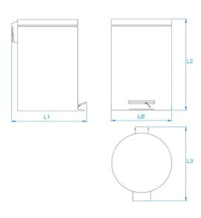 Thùng đựng rác thân tròn 5L Mediclinics PP1305CS