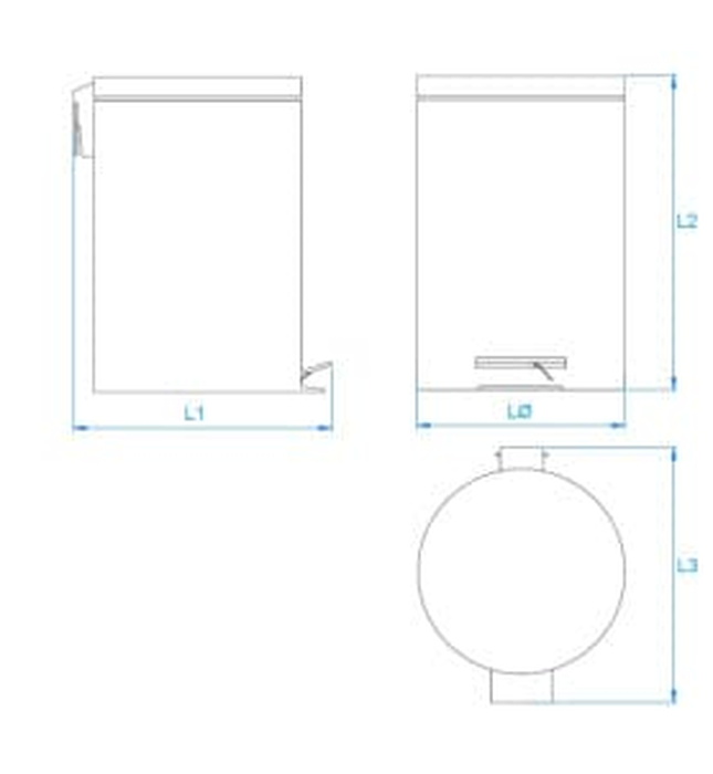 Thùng đựng rác thân tròn 12L Mediclinics PP1312