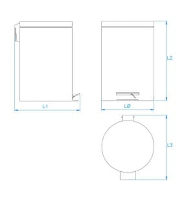 Thùng đựng rác thân tròn 12L Mediclinics PP1312C