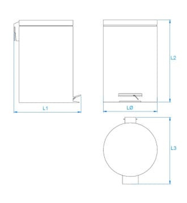 Thùng đựng rác thân tròn 5L Mediclinics PP1305B