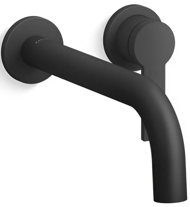 Vòi rửa mặt âm tường nóng lạnh đen Kallista P26613-00-BL