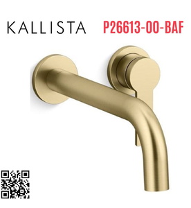 Vòi rửa mặt âm tường nóng lạnh vàng Kallista P26613-00-BAF