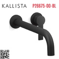 Vòi rửa mặt âm tường nóng lạnh đen Kallista P26675-00-BL
