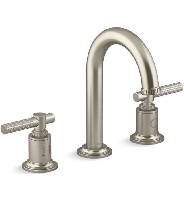 Vòi chậu rửa mặt 3 chân cổ vòm Nickel Kallista P21211-LV-BN