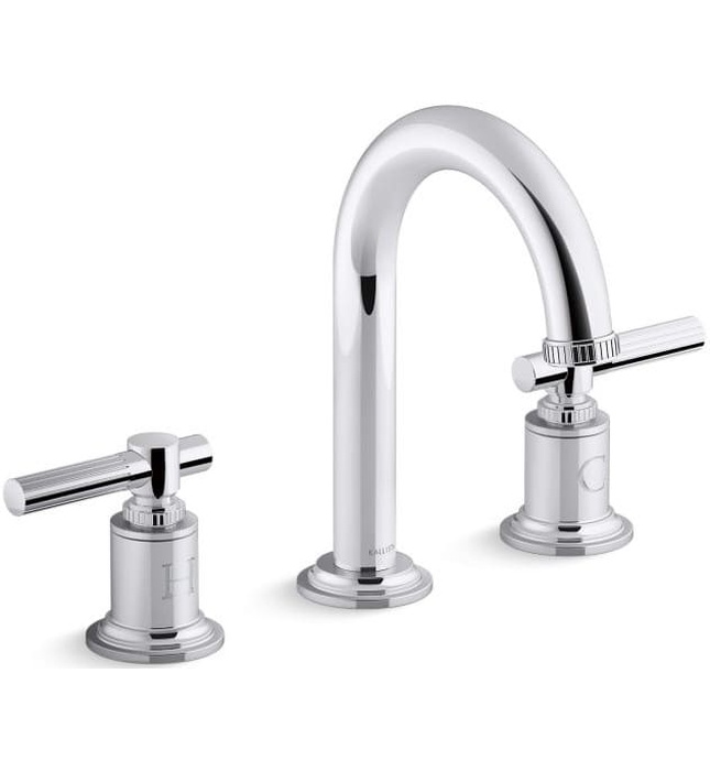 Vòi chậu rửa mặt 3 chân cổ vòm Nickel Kallista P21211-LV-BN