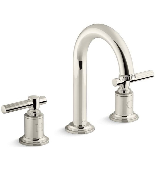 Vòi chậu rửa mặt 3 chân cổ vòm Chrome Kallista P21211-LV-CP