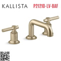 Vòi chậu rửa mặt 3 chân cổ thấp vàng Kallista P21210-LV-BAF