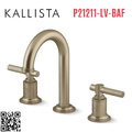 Vòi chậu rửa mặt 3 chân cổ vòm vàng Kallista P21211-LV-BAF