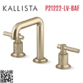 Vòi chậu rửa mặt 3 chân thân cao vàng Kallista P21222-LV-BAF