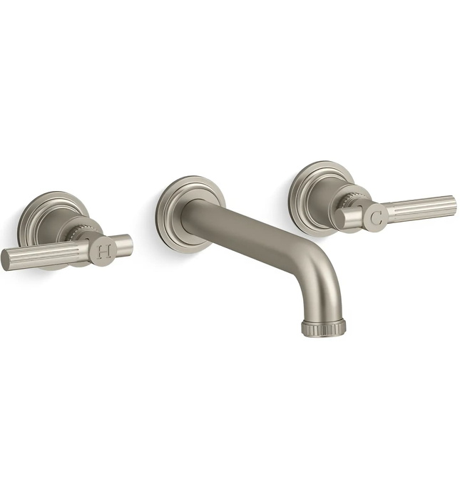 Vòi chậu rửa mặt 3 chân âm tường Nickel Kallista P21223-LV-BN