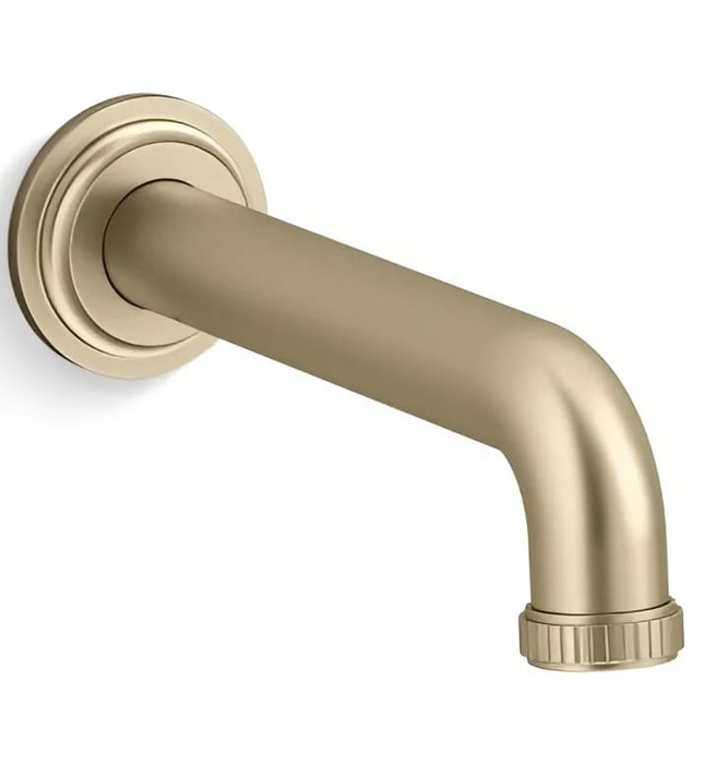 Vòi xả bồn tắm gắn tường vàng Kallista P21250-00-BAF