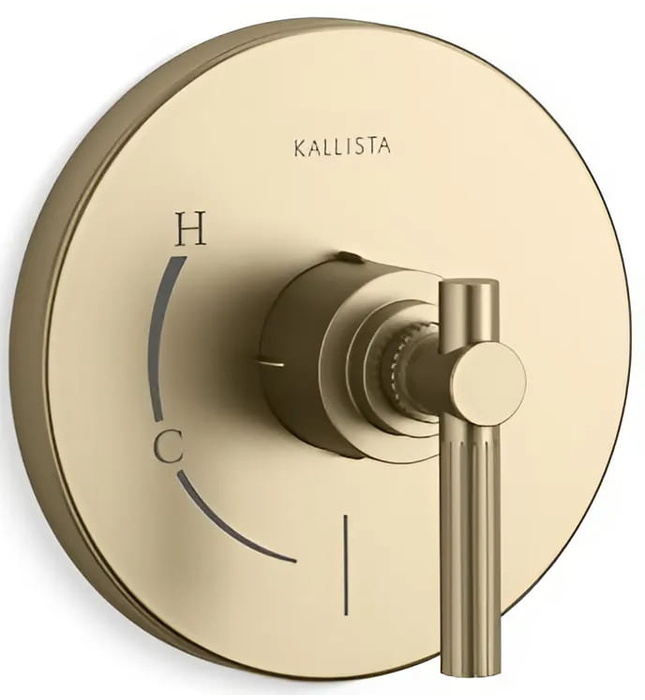 Mặt nạ điều khiển đơn sen tắm vàng Kallista P21375-LV-BAF