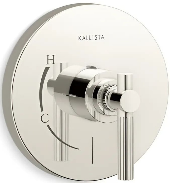 Mặt nạ điều khiển đơn sen tắm âm tường Nickel Kallista P21375-LV-SN