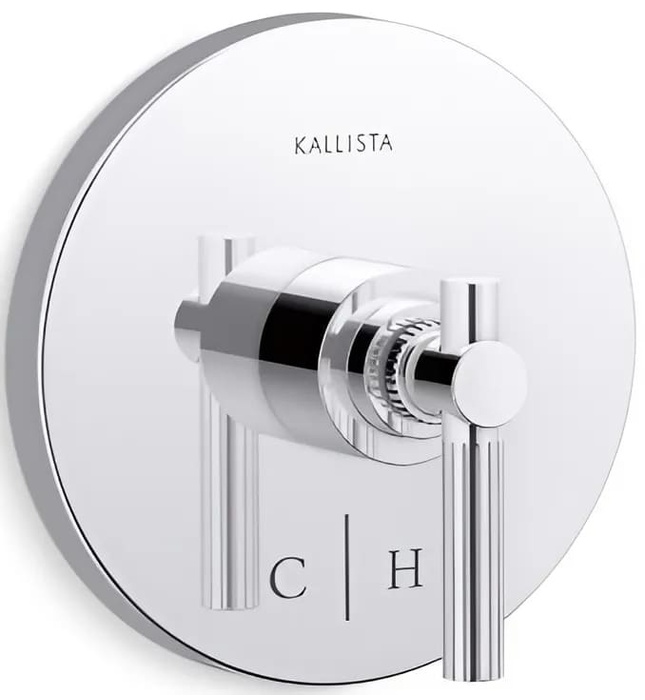 Mặt nạ điều chỉnh nhiệt độ sen tắm Chrome Kallista P21383-LV-CP