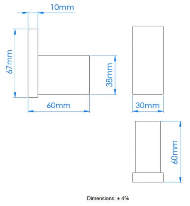 Móc treo áo gắn tường Tây Ban Nha Mediclinics AI1418C