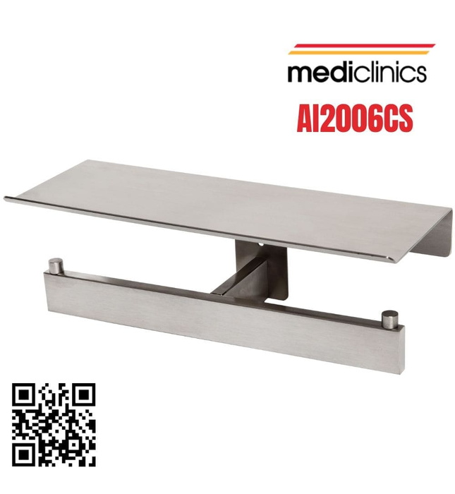 Giá đỡ cuộn giấy vệ sinh đôi kèm kệ Mediclinics AI2006CS