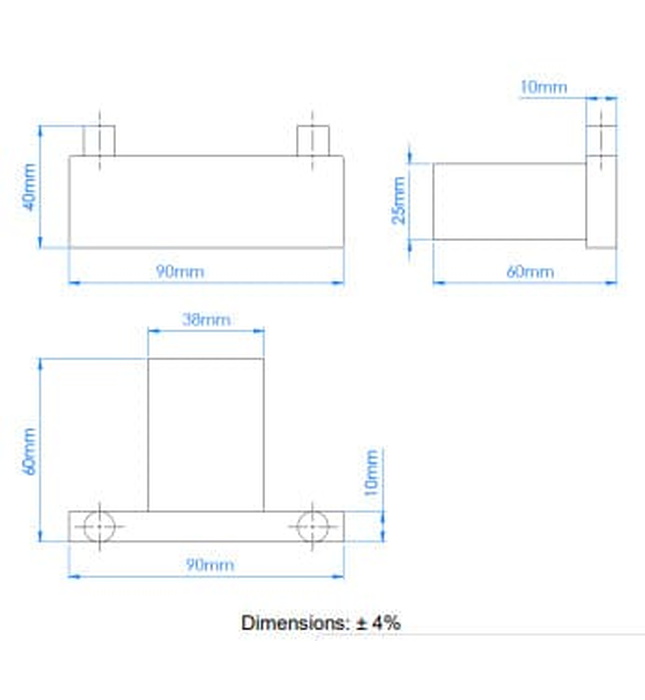 Móc treo áo gắn tường đôi Tây Ban Nha Mediclinics AI2418B