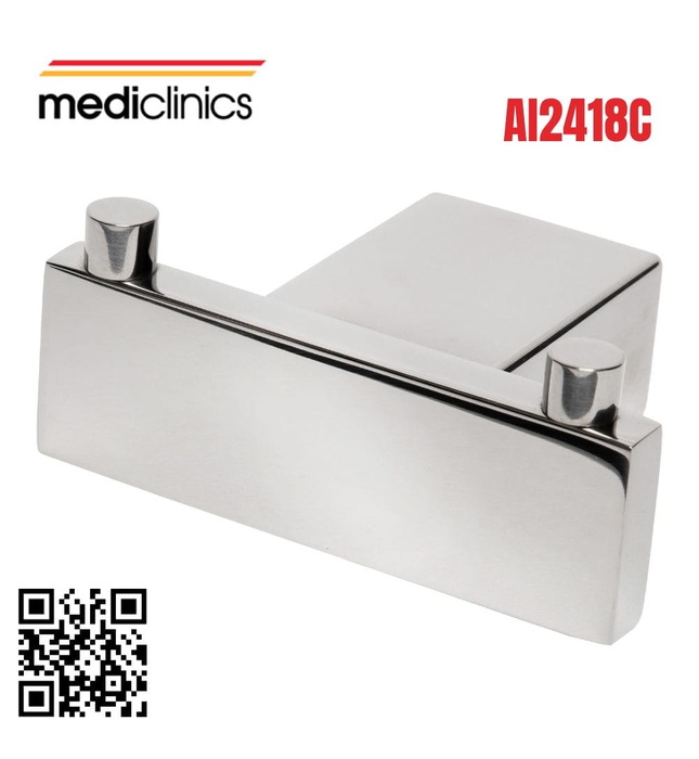 Móc treo áo gắn tường đôi Tây Ban Nha Mediclinics AI2418C
