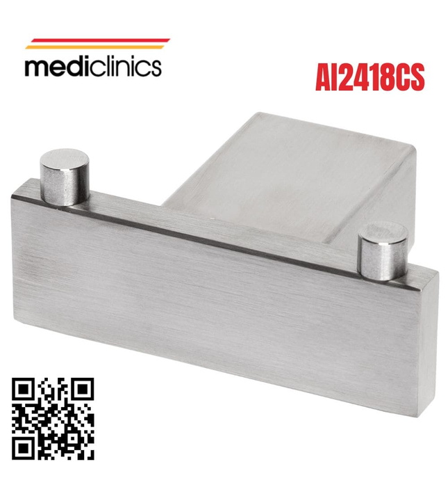 Móc treo áo gắn tường đôi Tây Ban Nha Mediclinics AI2418CS