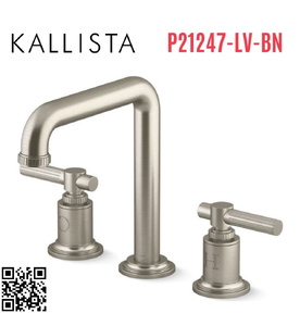 Vòi bồn tắm thân cao nóng lạnh Nickel Kallista P21247-LV-BN