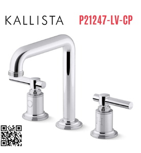 Vòi bồn tắm thân cao nóng lạnh Chrome Kallista P21247-LV-CP