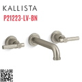 Vòi chậu rửa mặt 3 chân âm tường Nickel Kallista P21223-LV-BN