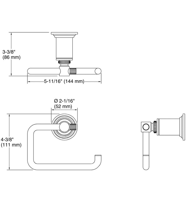 Lô giấy vệ sinh màu Bronze Kallista P31427-00-BV