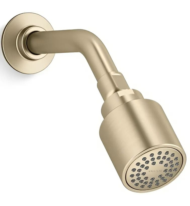 Bát sen tắm và tay sen gắn tường màu vàng Kallista P21386-00-BAF