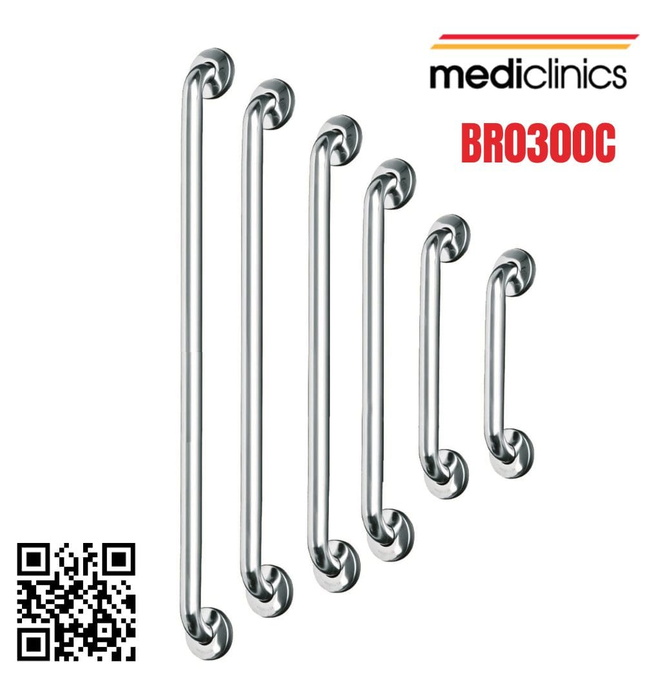 Thanh tay vịn thẳng 387mm Tây Ban Nha Mediclinics BR0300C