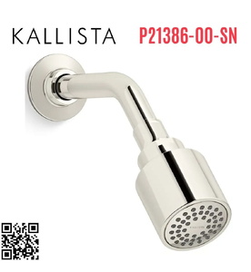 Bát sen tắm và tay sen gắn tường màu Nickel Kallista P21386-00-SN
