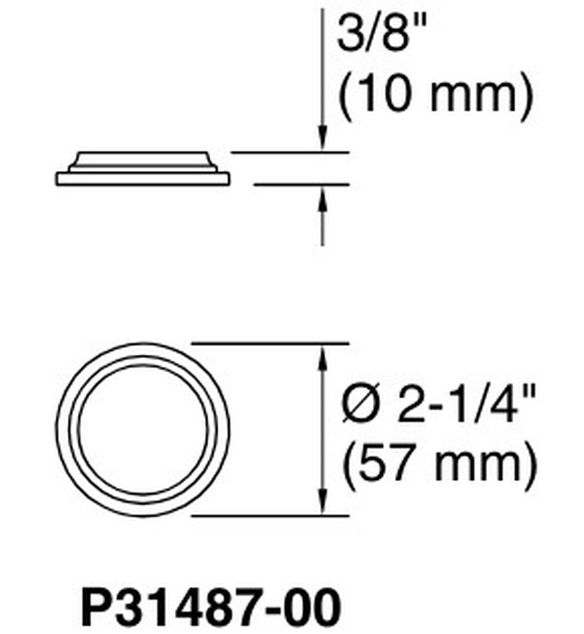 Tay nắm cửa kính phòng tắm màu Nickel Kallista P31487-00-SN