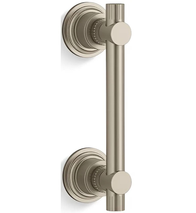 Tay nắm cửa kính phòng tắm màu vàng Kallista P31487-PL-BAF