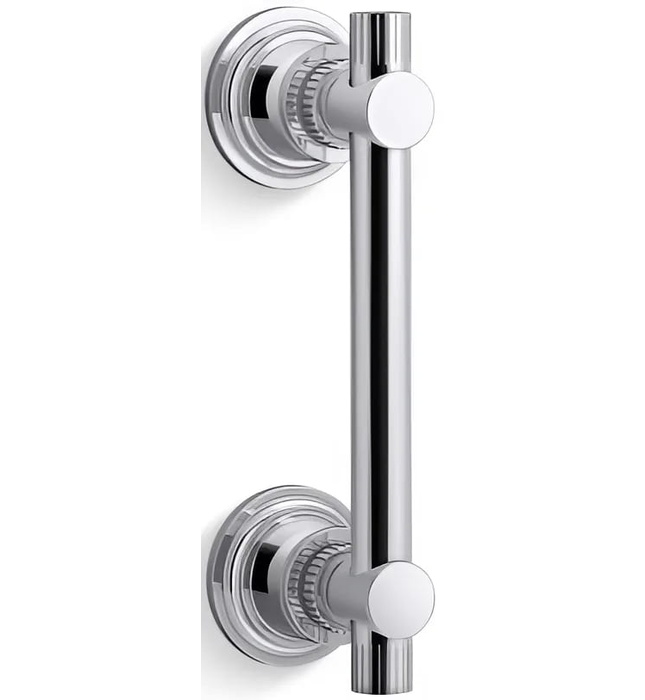 Tay nắm cửa kính phòng tắm màu vàng Kallista P31487-PL-BAF