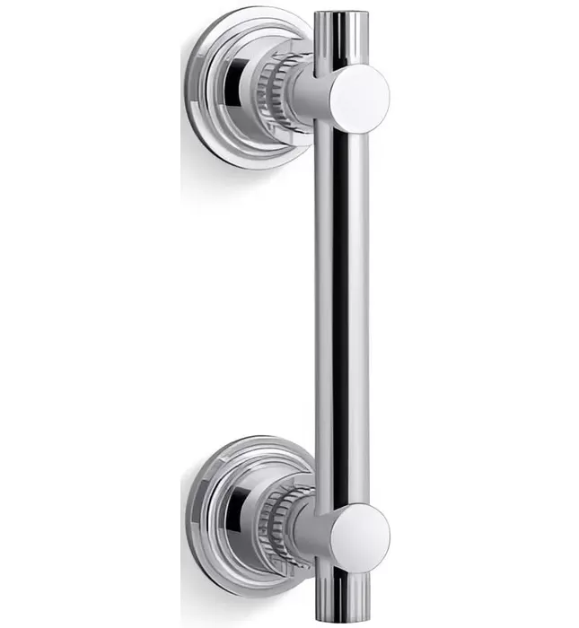 Tay nắm cửa kính phòng tắm màu vàng Kallista P31487-PL-BAF