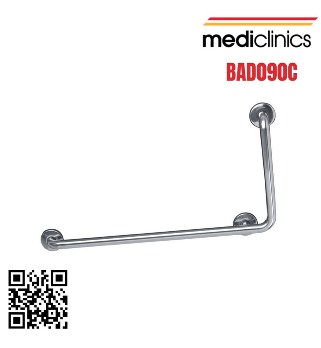 Thanh vịn góc 90° về bên trái Tây Ban Nha Mediclinics BAD090C