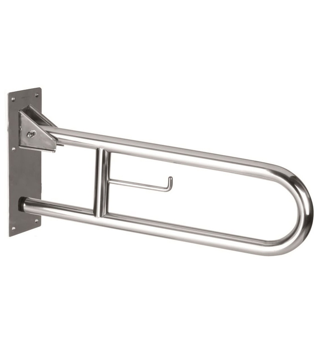 Thanh vịn xoay dọc có giá đỡ cuộn giấy vệ sinh Mediclinics BG0800C